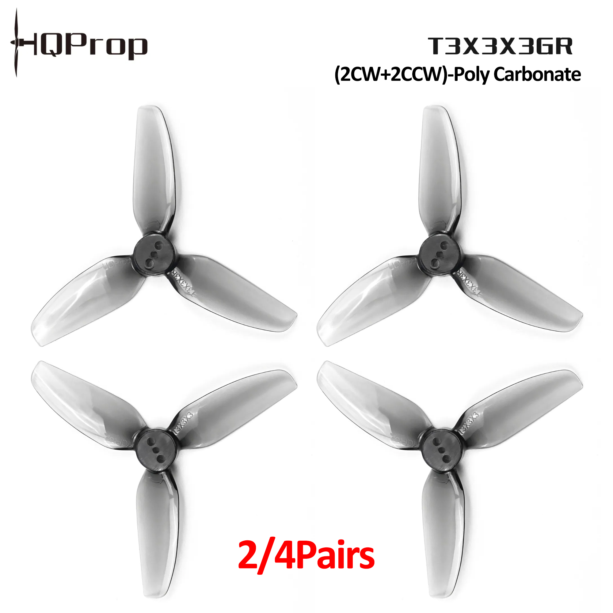 Fpv Drone Propeller - 2/4 Pairs HQProp T3X3X3GR Propeller 3Inch